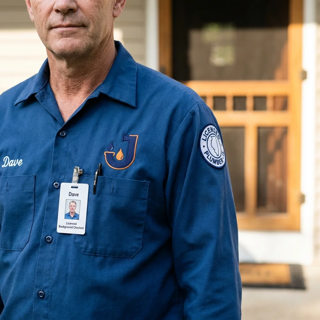 Licensed plumber showing ID badge in Springfield Gardens, NY