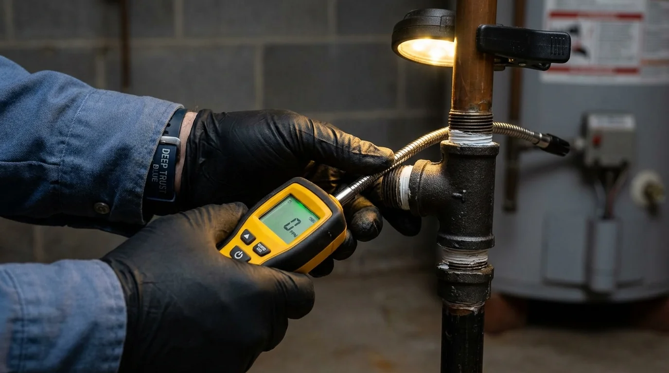 Gas leak detection with electronic sniffer by Johns Plumbing LLC in Springfield Gardens
